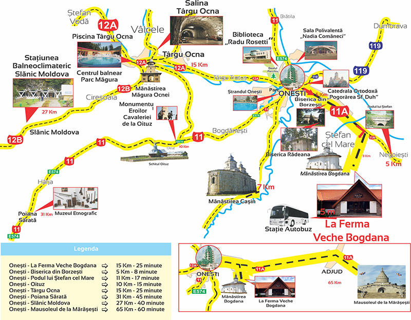 harta obiective turistice romania